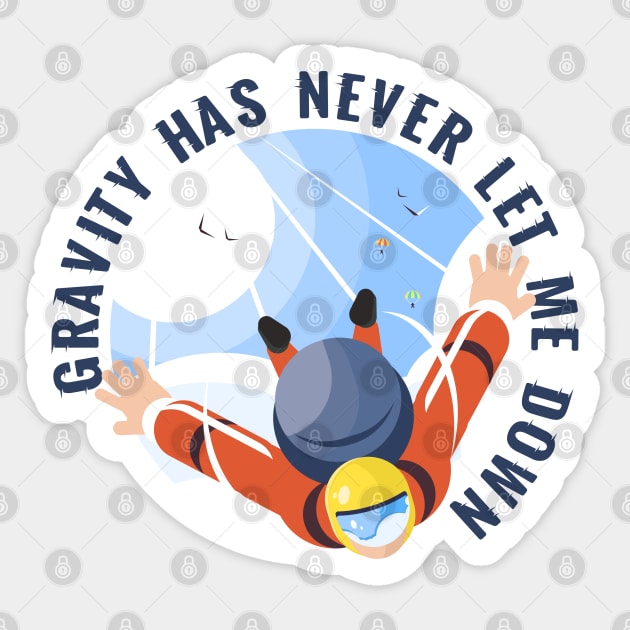 Skydiving, skydiver parachute, parachuting Sticker by Messy Nessie